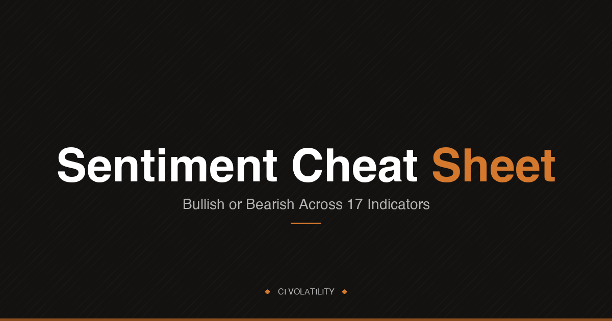 Sentiment Cheat Sheet